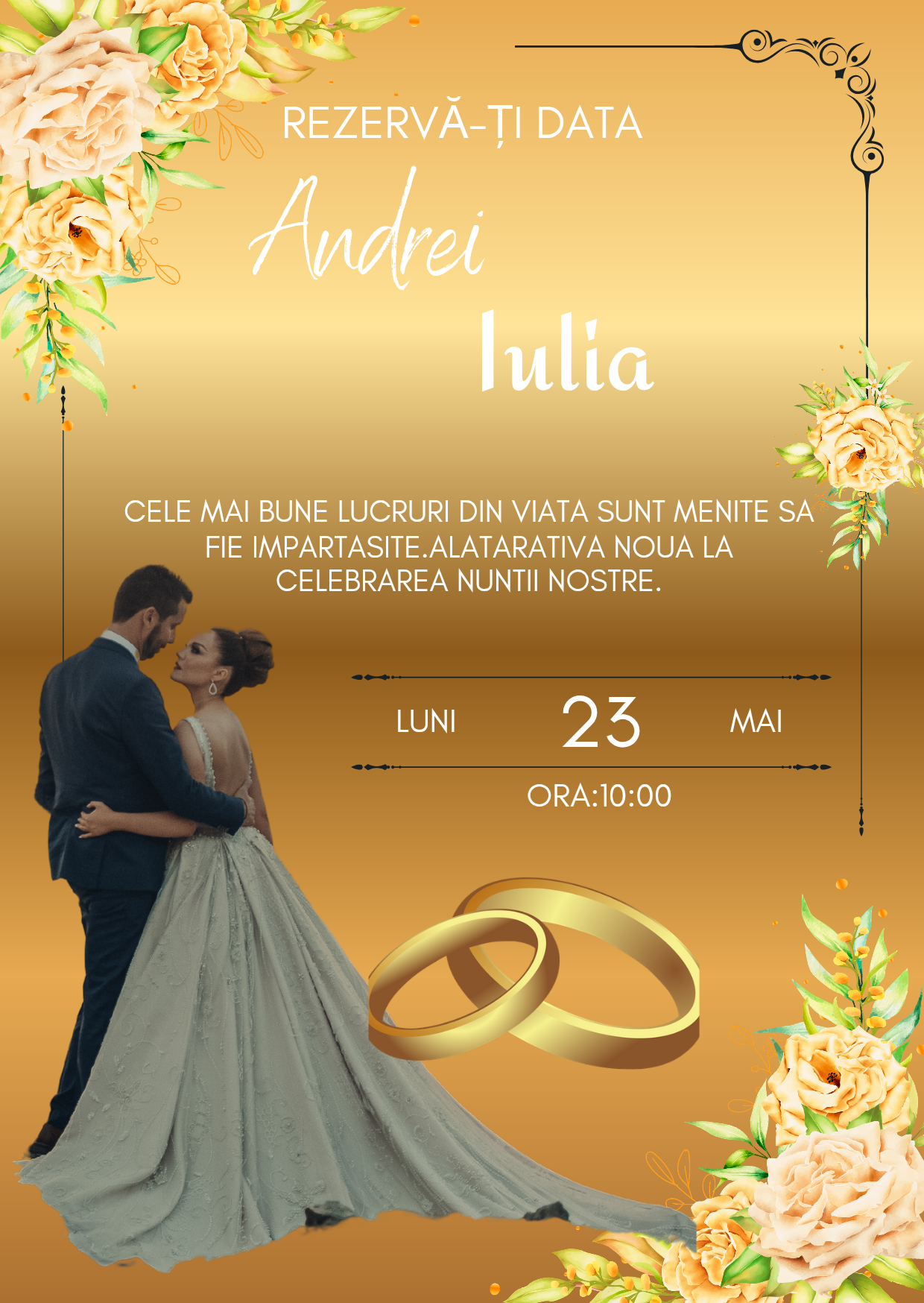 Invitație digitală de nuntă